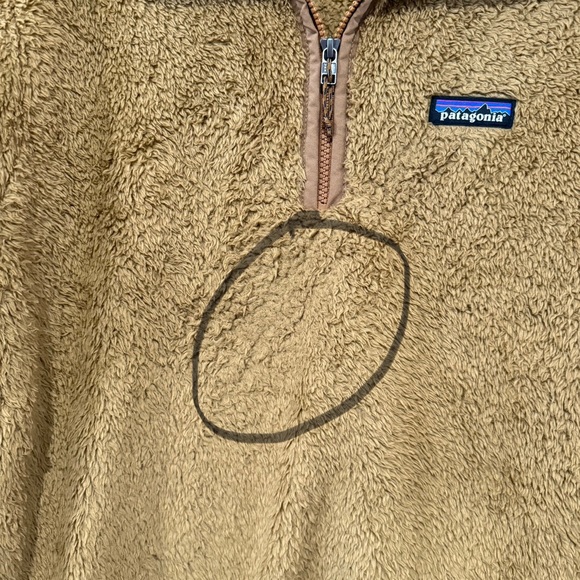 Patagonia Women’s Medium Los Gatos Quarter Zip Fleece Pullover Brown Tan Sherpa - Picture 4 of 6